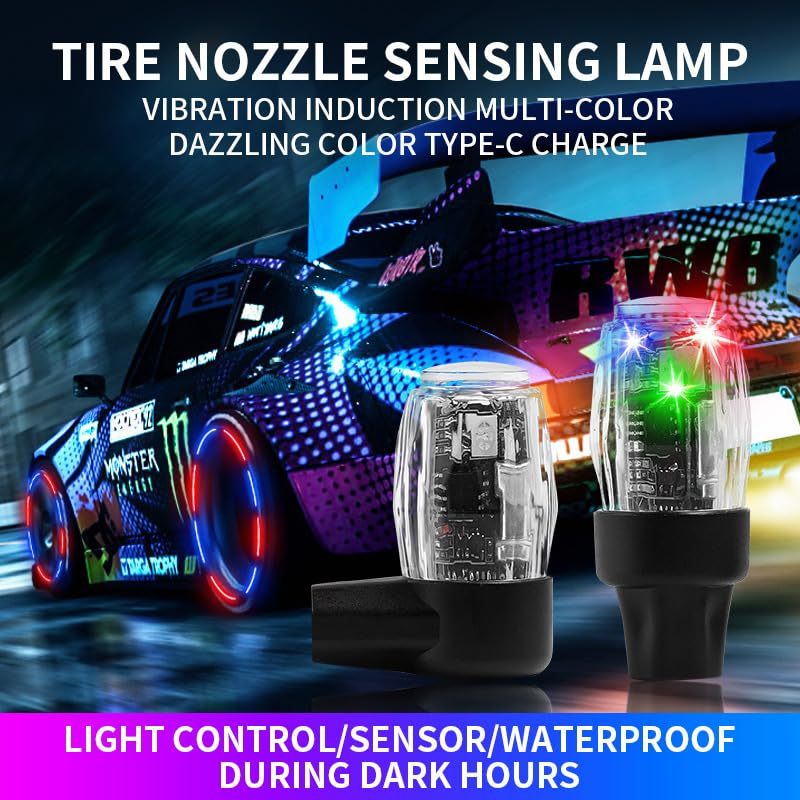 Coocoe LED Tire Valve Lights kit